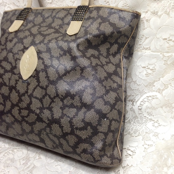 (SOLD) Yves Saint Laurent Large Coated Canvas Tote - Picture 5 of 16